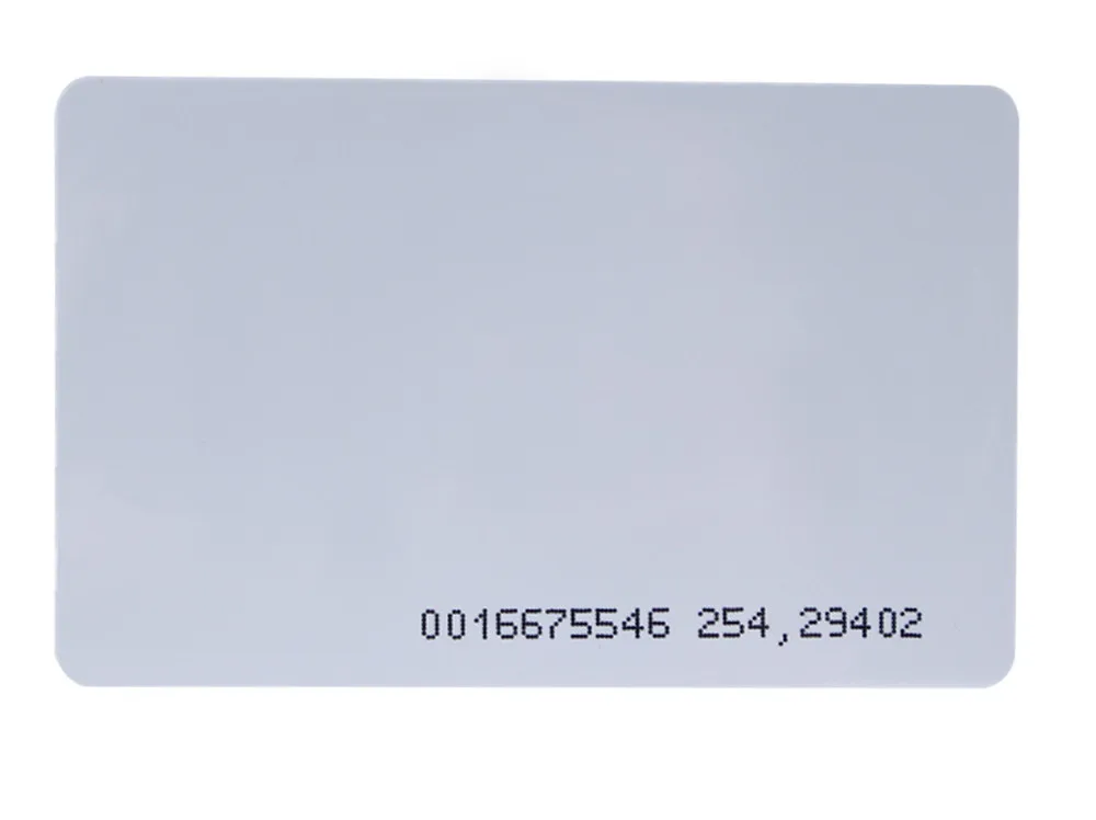 Бесконтактная Смарт RFID карта 125 кГц TK4100 EM4100 EM4200 белая карточка из ПВХ ISO стандарт для системы контроля доступа(10 шт/100 шт/200 шт
