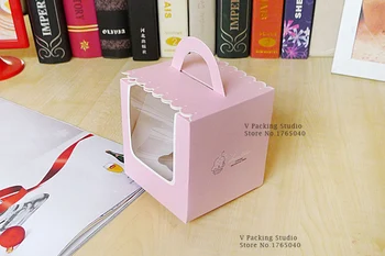 

10.4x10.4x11cm cupcake Muffin Pudding Box Cupcake Gift Bakery Macaron Pastry Cookies Packaging Paper Boxes 100pcs/lot