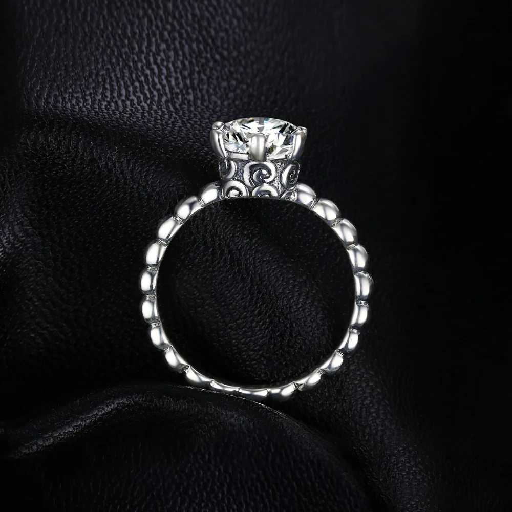 JewelryPalace, 925 пробы, серебряное кольцо с бисером, 3.4ct, кубический циркониевый солитер, обручальное кольцо, новинка, Лидер продаж, для женщин, подарки