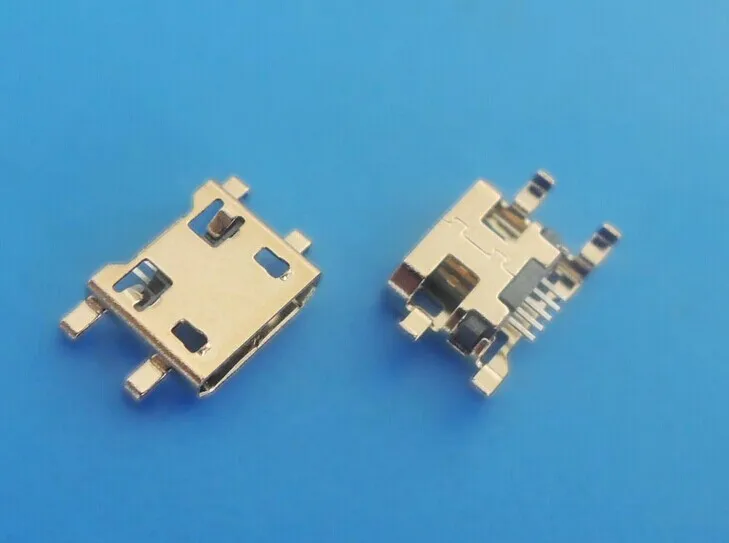 10PCS Micro USB Data Type B Female 5Pin SMT SMD Socket 4Legs DIP Soldering Connector Jack