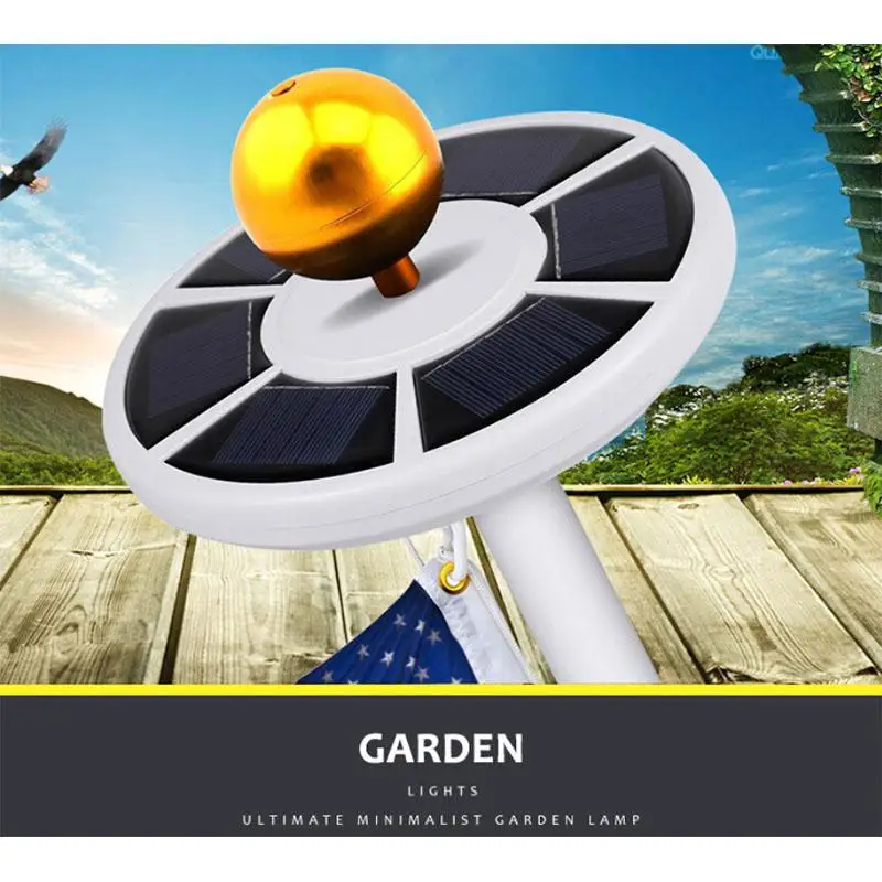 

AKDSteel 26LED Solar Lamp Pillar Lights Outdoor Sensor Lighting Solar-powered Flagpole Lamp with Light Sensor Decoration