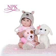 NPK מלא גוף סיליקון Reborn תינוקת בובת צעצועים כמו בחיים תינוק Reborn בובת ילד יום הולדת חג המולד bebe reborn מתנה bonecas(China)