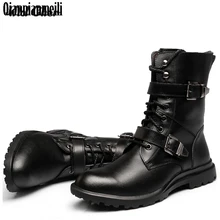 Высокое качество; коллекция года; модные классические роскошные мужские ботинки из натуральной кожи; повседневные Черные ботильоны для мужчин; Мужская обувь; ботинки в деловом стиле