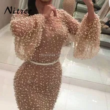 Арабское мусульманское вечернее платье из жемчуга Robe de soiree Turkey Lebanon в Дубае вечерние платья цвета шампанского для выпускного вечера марокканское кафта