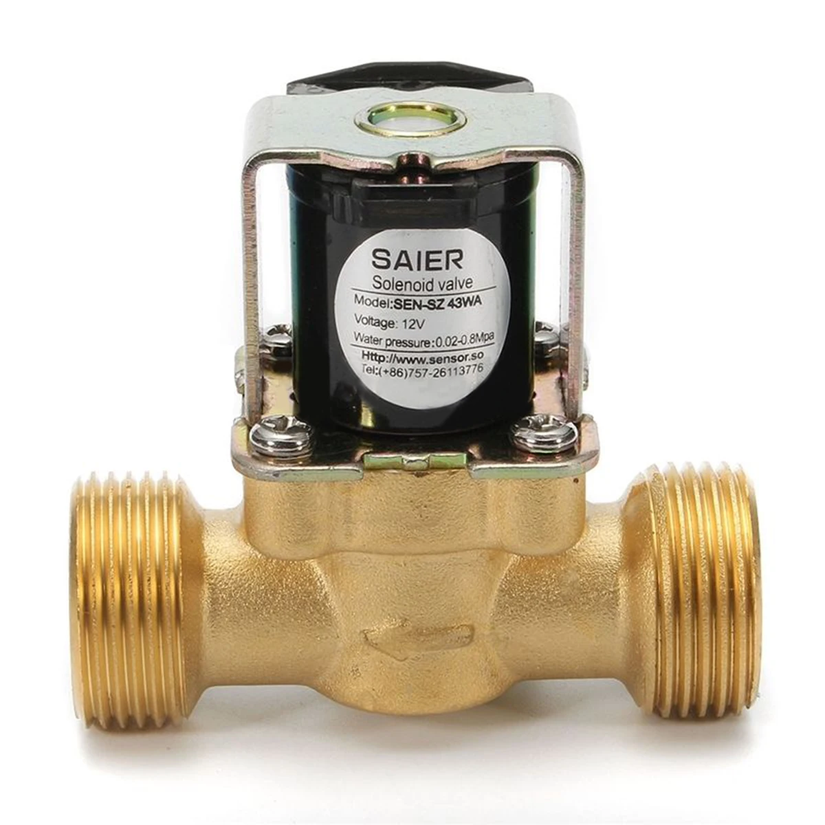 New 3/4 INCH NPSM 12V DC Slim Brass Electric Solenoid Valve Gas Water Air Normally Closed 2 Way 2 Position Diaphragm Valves