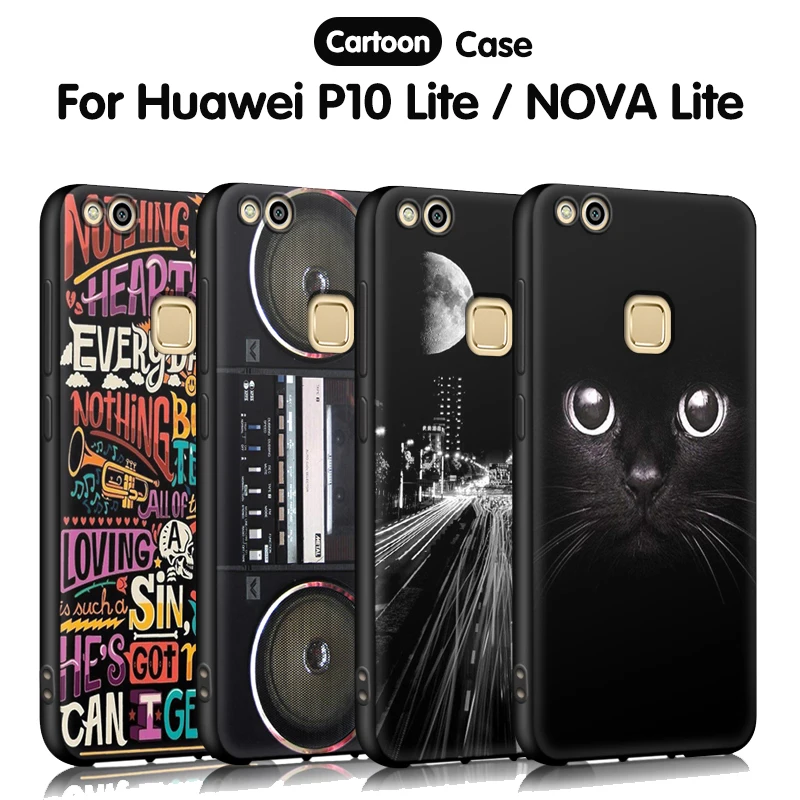 EiiMoo чехол для телефона Huawei P10 Lite силиконовый мягкий P 10 P10Lite задняя крышка Nova |