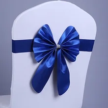 Свадебная задняя цветочная декорация бант лента на стул бант задняя крышка эластичная лента для отелей