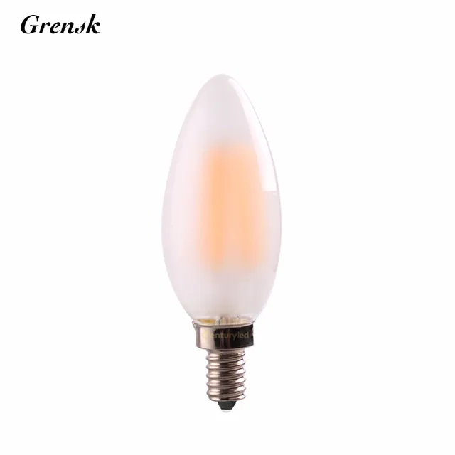 Frosted Glass Led Filament Bulb 4w 6w C35 Edison Light Warm Frosted Glass Led Filament Bulb 4w 6w C35 Edison Light Warm White