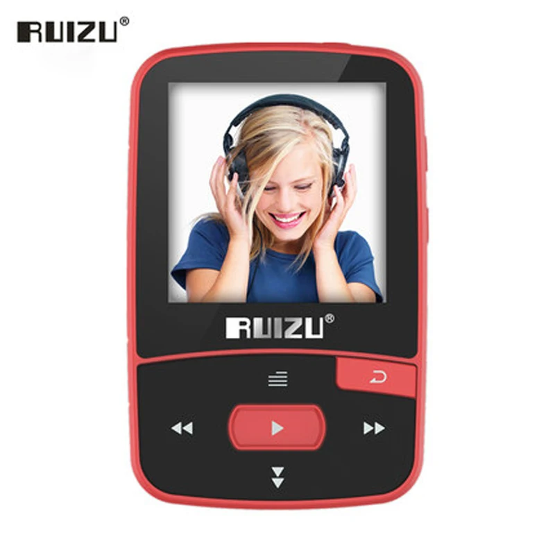 

New Arrival 16GB Original RUIZU X50 Sport Bluetooth MP3 Player 8GB Clip Mini with Screen Support FM,Recording,E-Book,Pedometer