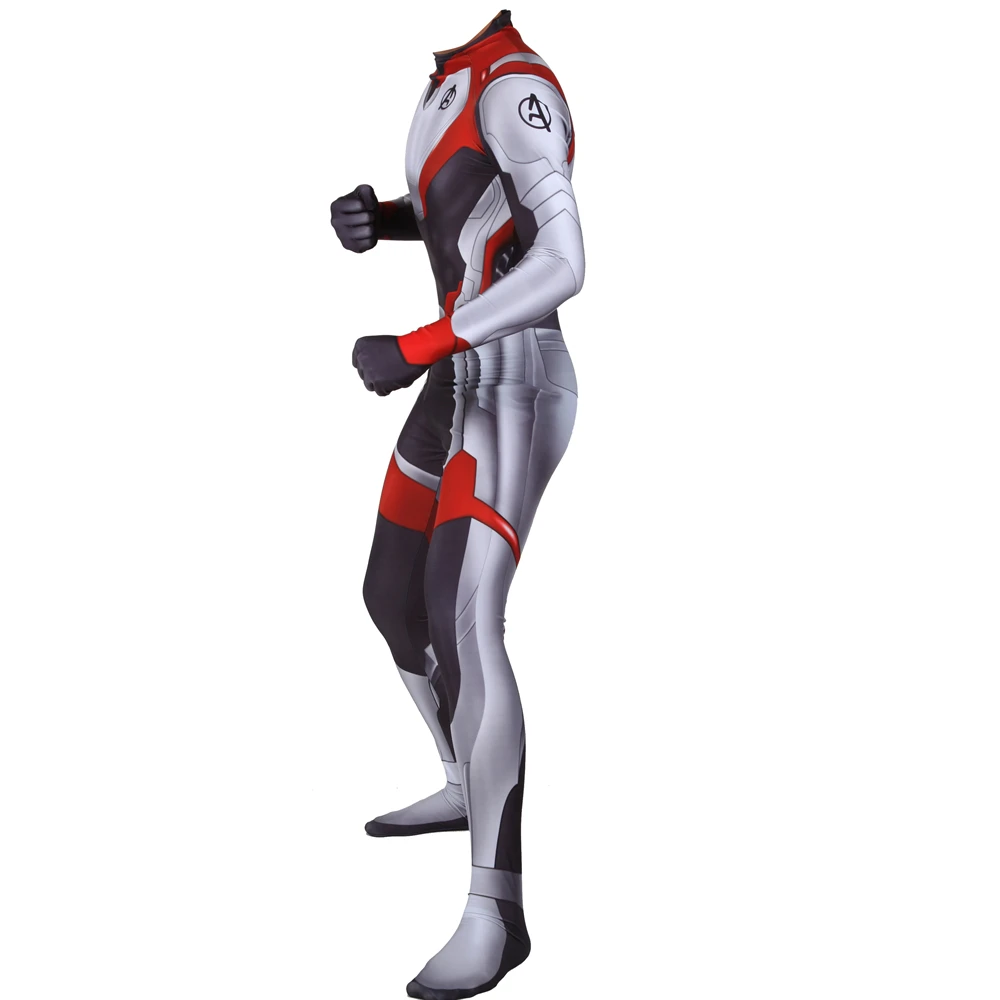 Superhero Avengers Endgame Quantum Realm Cosplay Costume Iron Man Captain America Captain Marvel Zentai Jumpsuits Bodysuit Suit