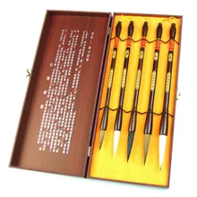 Высокое качество озеро Pen Set китайский ручка-кисть для каллиграфии комплект множество волокон кисть ручка, кисть для рисования 4 сокровища для подарка