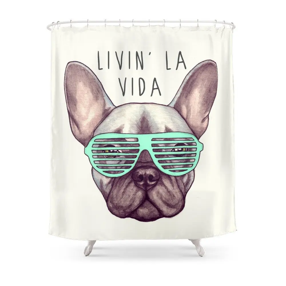 Французский Бульдог Livin' La Vida Frenchie занавеска для душа|shower curtain|curtains shower curtainscurtain |