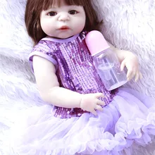 Силиконовые reborn baby dolls 2" 57 см девочка тело волосы с корнями принцесса куклы подарок для ребенка Reborn com corpo de Silicone menina