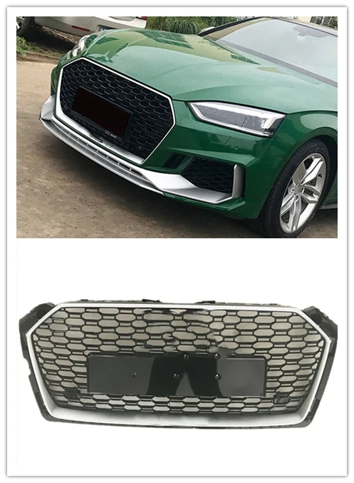 

FOR AUDI A5 S5 B9 2017-2018 FRONT BUMPER GRILLE HONEYCOMB HOOD GRILL RS5 STYLE