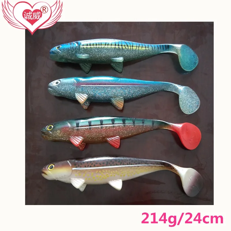 Factory direct sale soft fishing lure 27cm/214g lifelike fish soft body