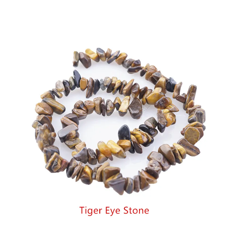 16 дюймов натуральный камень Бусины чипсы 5-8 мм Нерегулярные кристалл агатовый гравий бусины Diy браслет для ювелирных изделий HK058 - Цвет: Tiger eye stone