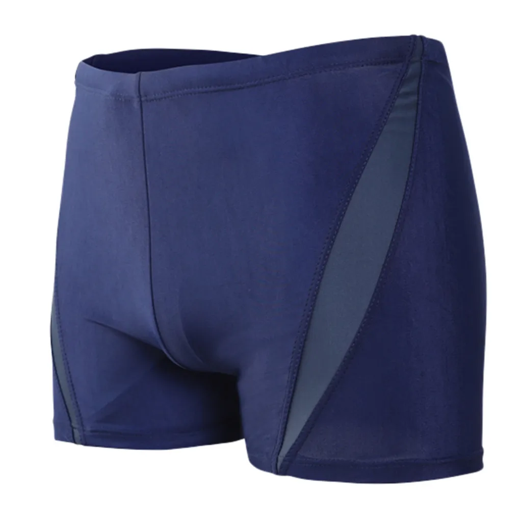 

Fashion Men'S New Solid Color Quick-Drying Swim Trunks Swimwear Built-In Ropes Elastic Pants Head Boxer Shorts Kompielowki #YL1