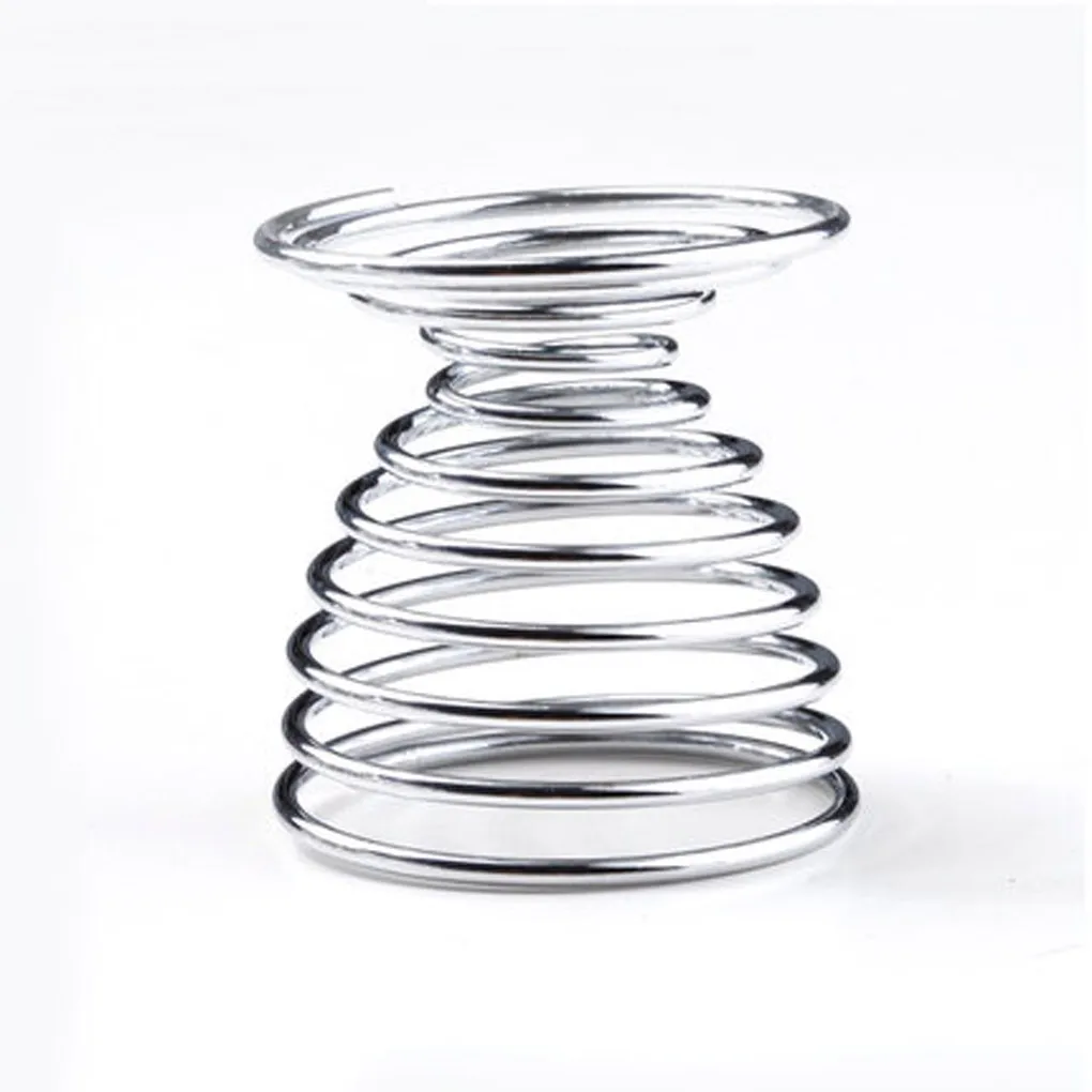 Stainelss Steel Spring Wire Tray Egg Cup Boiled Eggs Holder Stand Storage Metal Egg Cup Spiral Spring Holder Kitchen Breakfast