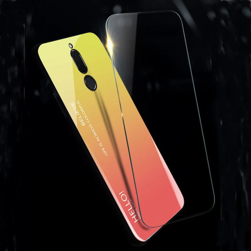 Luxury Gradient Tempered Glass Back Hard Case Soft Frame Cover For Huawei P10 P10 Lite Nova 3i Capa sFor Huawei Mate 10 Lite P9  (2)