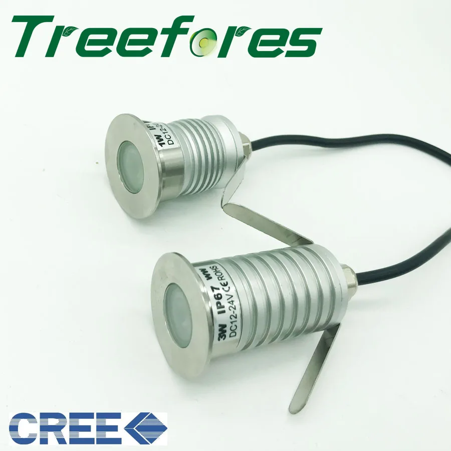 1 W 3 W DC12V 24 V CREE XBD IP67 Мини светодиодный светильник Открытый Сад Палубе пятно освещение в бассейне