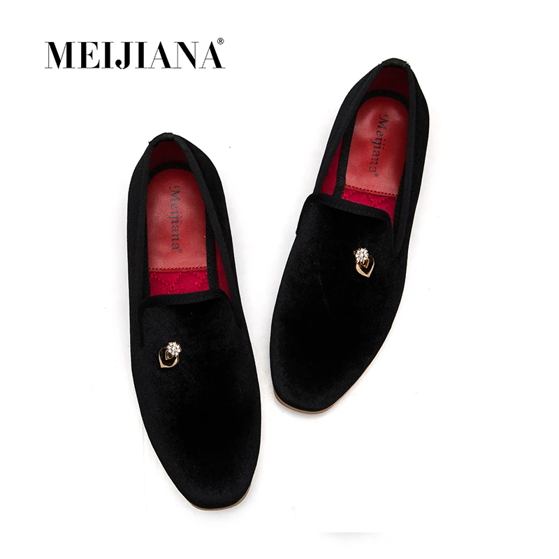 Новые однотонные летние женские брендовые туфли MEIJIANA 2019 лоферы с металлическим