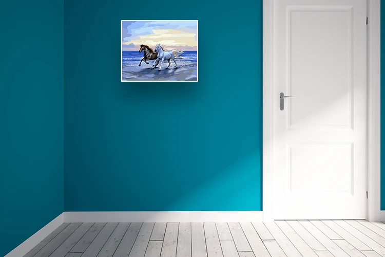 Картина маслом по номерам животные-лошади акриловая раскраска искусство на холсте DIY Настенная картина для гостиной для взрослых женщин