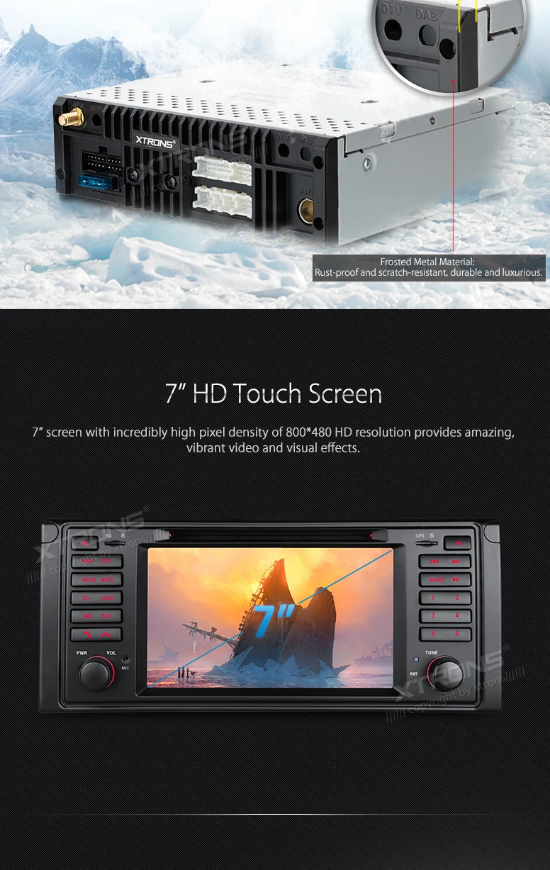 Clearance 7" Special Car DVD for BMW E39 M5 1999-2003 & BMW E39 1995-2003 & BMW 7 Series E38 1994-2001 with Android Mirror Link Support 10