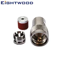 Eightwood 5 шт. антенна военный разъем UHF зажим штекер RF коаксиальный разъем адаптер для LMR195 RG58 прямой кабель