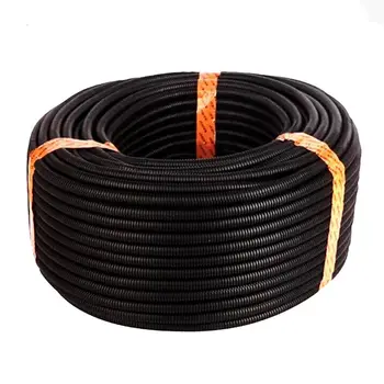 

100 Ft. 3/4 inch Split Wire Loom Conduit Polyethylene Tubing Black Color Sleeve Tube