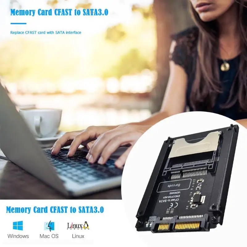 CFAST на SATA 3 0 HDD адаптер карты компьютер 22 Pin чехол для жесткого диска считыватель