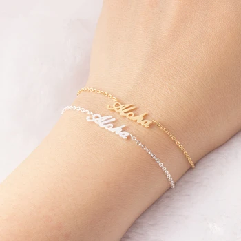 

DCTVICT 10PCS Gold Women Bracelet Stainless Steel Aloha Bracelets Bridesmaid Gift 2018 Pulseras Mujer Moda