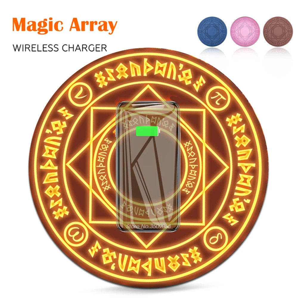 

Universal Magic Array Wireless Charger 5W/10W QI Fast Charging Pad Cartoon For Iphone 8 X XR XS MAX Samsung S7 S8 S9 Xiaomi mix3