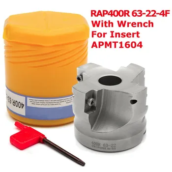 

New 1Set 75 Degree 55mm Lathe Tool Holder M4 Screw RAP 400R-63-22-4F With Wrench For Insert APKT1604