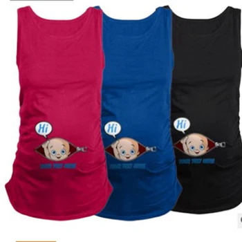

New summer original pregnant women sleeveless T-shirt pregnant women clothes breastfeeding shirt vest pregnant women