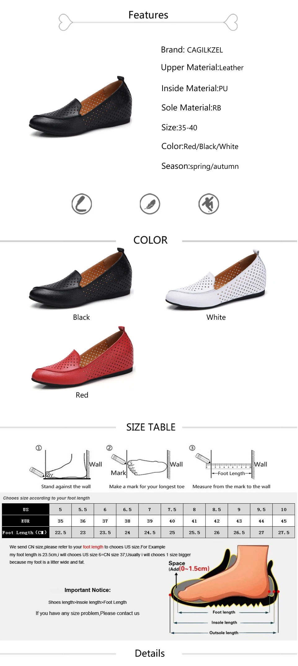 2019 New High Heels Women Shoes Casual Leather Platform Shoes Woman Wedges Shoes Loafers Heigh Increasing Zapatos Mujer (2)