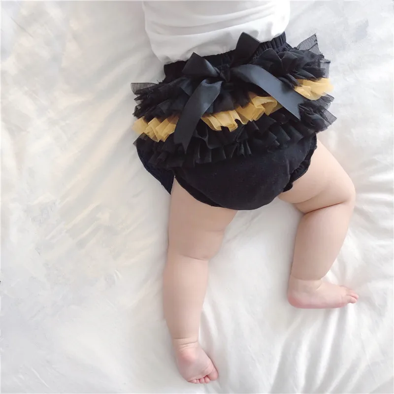 

Baby Girls Solid Colors Cotton Bloomers Ruffled Panties Lovely Diaper Coves Infant Toddle Tutu PP Shorts Mesh Bread Pants