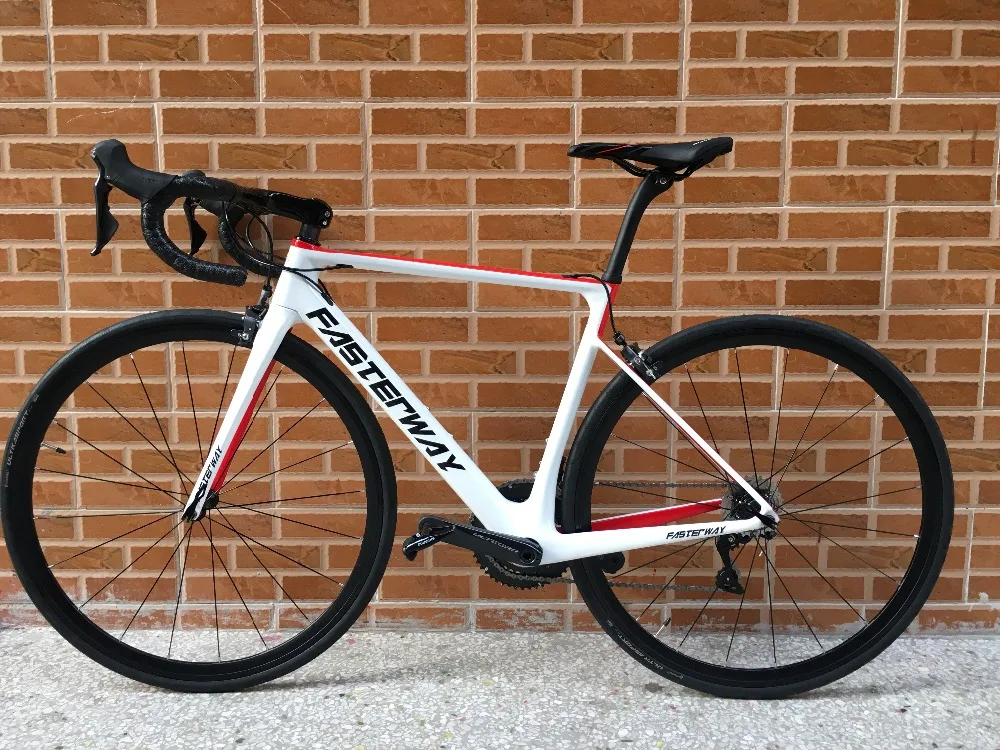 Cheap 700C carbon Road Complete Bike 22 Speed 105 5800 Groupset TAIWAN brand light blue sky FASTERWAY CLASSIC D brake 49/52/54/56/58 97 Cheap 700C carbon Road Complete Bike 22 Speed 105 5800 Groupset TAIWAN brand light blue sky FASTERWAY CLASSIC D brake 49/52/54/56/58 97