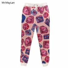 Hipster Streetwear Pants 3D Print Red Diamonds Sweatpants Women/Men Hip Hop Joggers Boys Fashion Streetwear Pink Loose Trousers