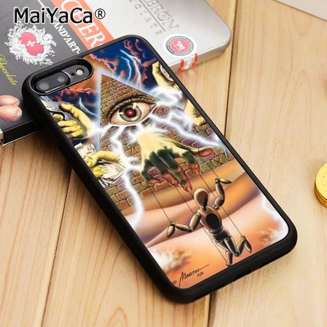 

MaiYaCa Illuminati Control Alleing Eye Phone Case Cover For iPhone 5 6s 7 8 plus 11 pro X XR XS max Samsung S6 S7 edge S8 S9 S10
