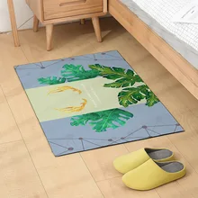 2 pieces /combo) Simple bedroom carpet toilet door mat bathroom anti-slip door mat home marble floor mat
