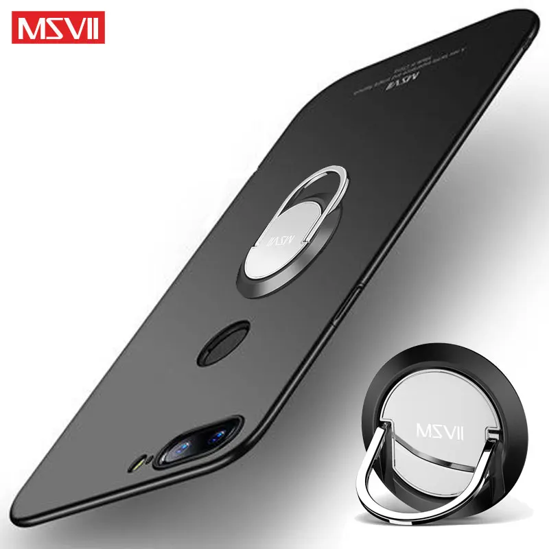 

OnePlus 5T Case Msvii Finger Ring Slim Matte Coque One Plus 5t Case One Plus 5 Case Magnetic Holder PC Back Cover Oneplus 5 Case