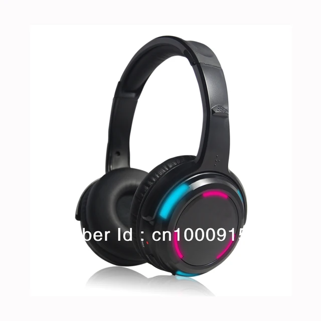 Free shipping!! DJ silent disco stereo wireless headphone headset  RF989 with Led flashing