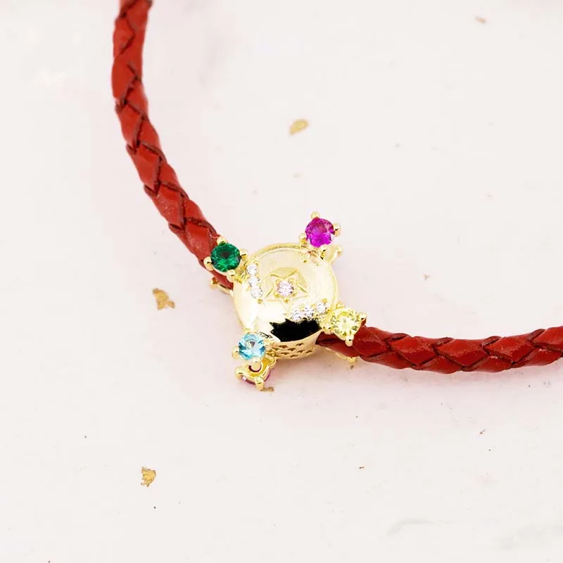 

1pc Sailor Moon Crystal 925 Sterling Silver Bead for Bracelet 3D DIY Accessories N1