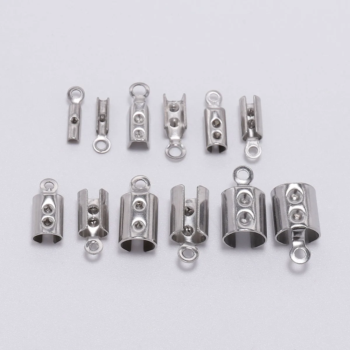 50pcs 1 5mm Stainless Steel leather Cord Crimp Beads End Caps Fastener Bracelet Necklace Connectors For Jewelry Making Supplies|Jewelry Findings & Components| | - AliExpress