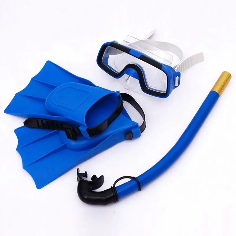 Детская безопасная маска для подводного плавания+ трубка, комплект для ласт, ПВХ, высокое качество, набор для плавания, водные виды спорта для детей