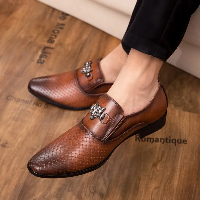 

2019 Men Shoes luxury Brand Braid Leather Casual Driving Oxfords Shoes Men Loafers Moccasins Italian Shoes for Men Flats