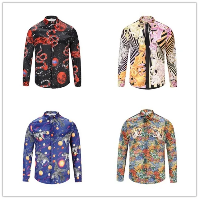 2017 New Fashion Shirt Men Luxury medusa Shirts Unisex Unique Design 3D Print Casual Business Chemise Homme mens tops |