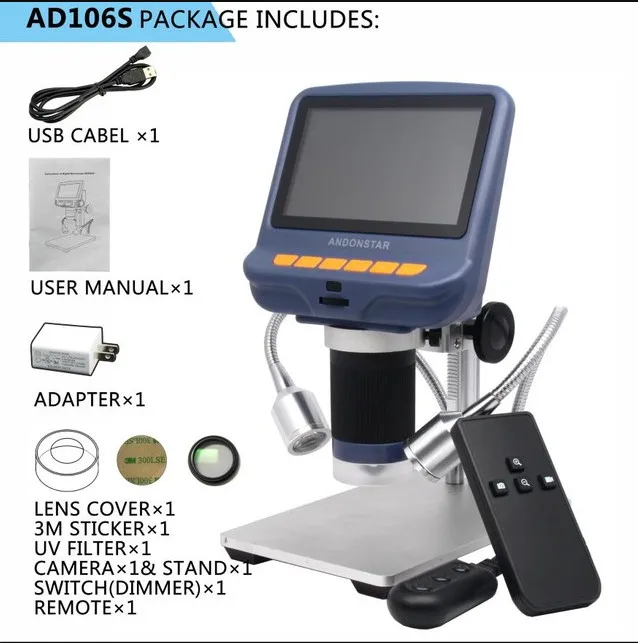 

Dental Microscope 4.3 Inch Built-in Display Digital USB Microscope THT SMD Soldering Tool Jewelry Phone Repair magnifier