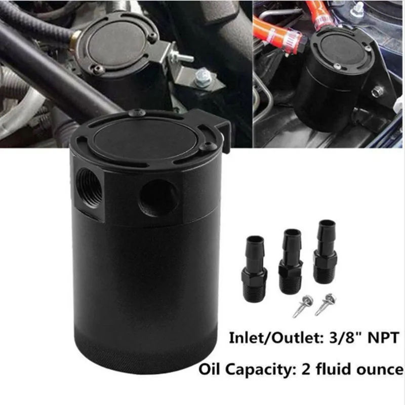 

UNIVESAL RACING BAFFLED 3-PORT OIL CATCH CAN / TANK / AIR-OIL SEPARATOR OCC034