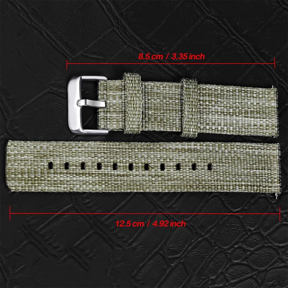18 мм 20 мм 22 мм 24 мм нейлоновые ремешки для часов samsung Galaxy Watch Active 42 мм 46 мм gear S3 спортивные ремешки Amazfit Frontier Classic